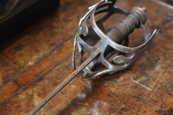 An 18th century Scottish backsword,